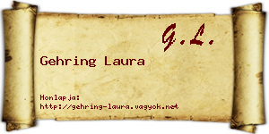 Gehring Laura névjegykártya